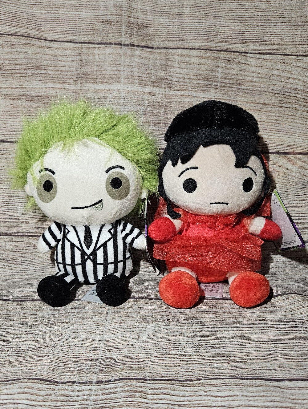 Beetlejuice and Lydia plush dolls
